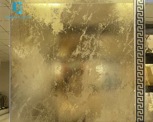 L'oro puro di lusso colora le piastrelle per pavimento 11mm con gli elementi della sabbia per il bagno Ktv della villa