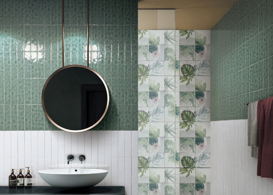 Harringbone dentro la parete piastrella 50x200mm Grey Tiles Bathroom